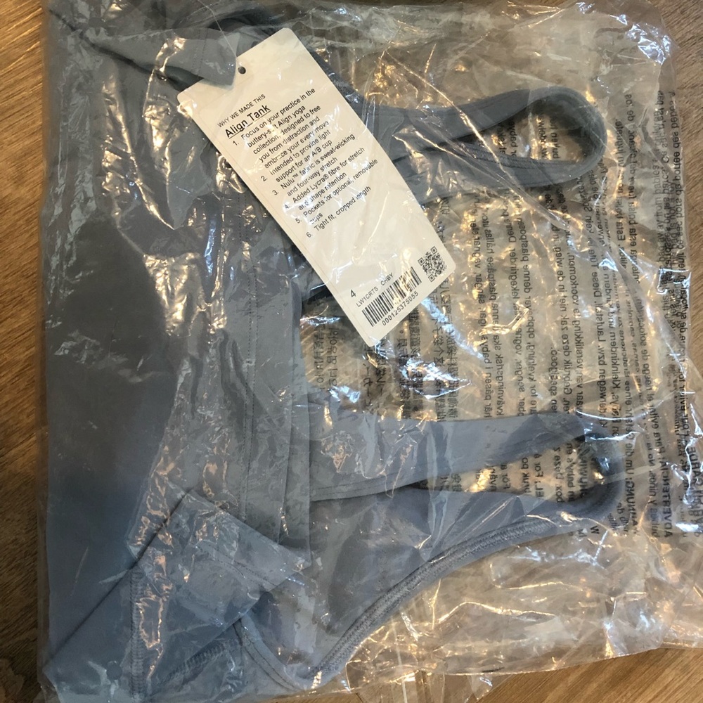 SOLD -NWT lululemon align tank in chambray - Picture 3 of 3